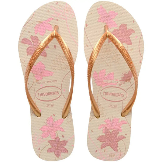 Havaianas Slim Organic Bege Dourado